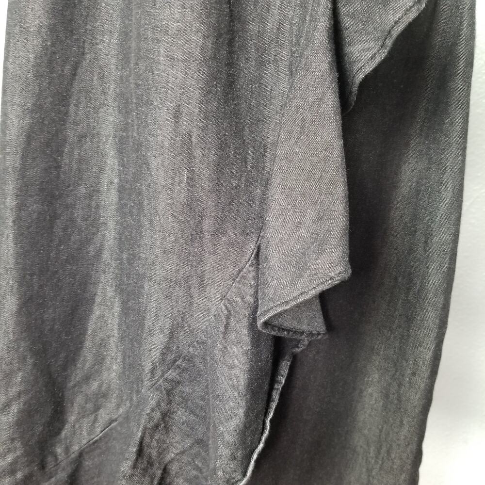 Denim-Look Ruffle Wrap Style Dress – Size L - Picture 9 of 10